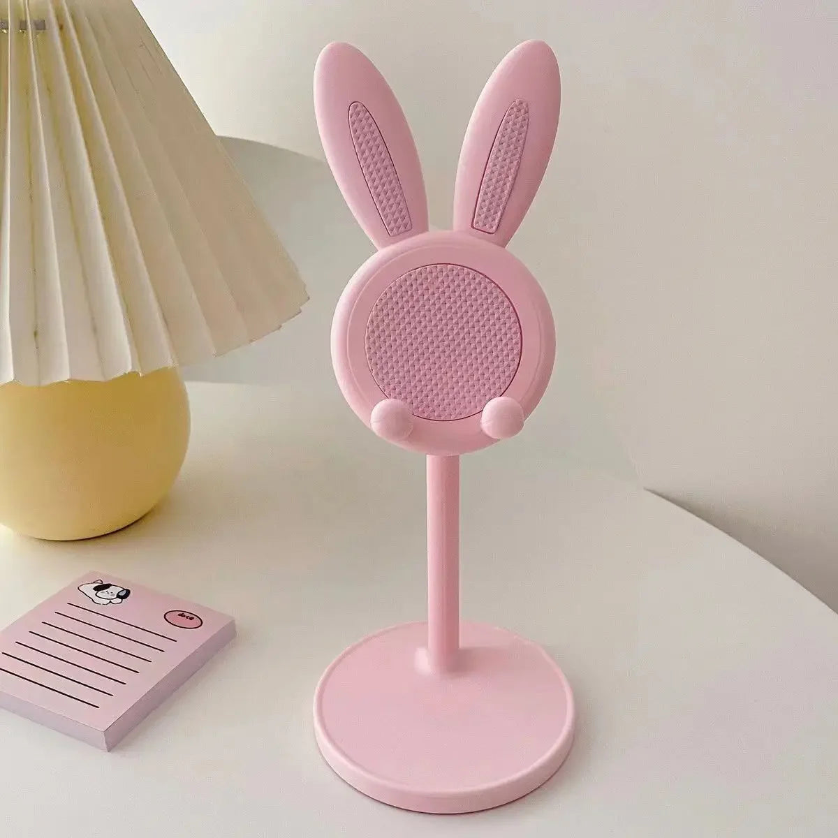 Pink Phone Holder Desktop Cell Phone Stand For iPhone 13 14 Samsung Smartphone Adjustable Lovely Rabbit Cartoon Table Support